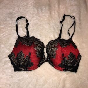 Cacique Lace Bra red & black
